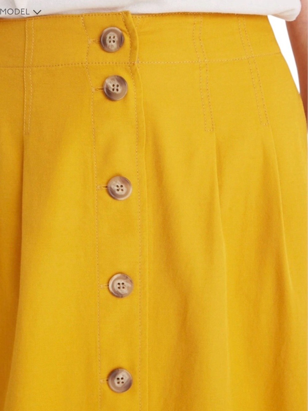 Madewell Patio Button-Front Swingy Midi Skirt in Tungsten Glow Size 8 #2142 - Picture 4 of 7